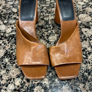 Zara Brown Leather Women's Sandals